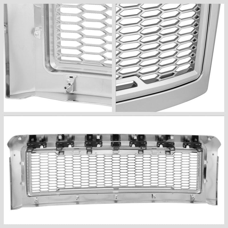 Chrome Honeycomb Mesh Front Grille+Running Light For 08-10 Ford F-250 Super Duty