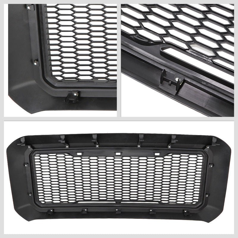 Black Honeycomb Mesh Front Grille+Running Light For 11-16 Ford F-250 Super Duty