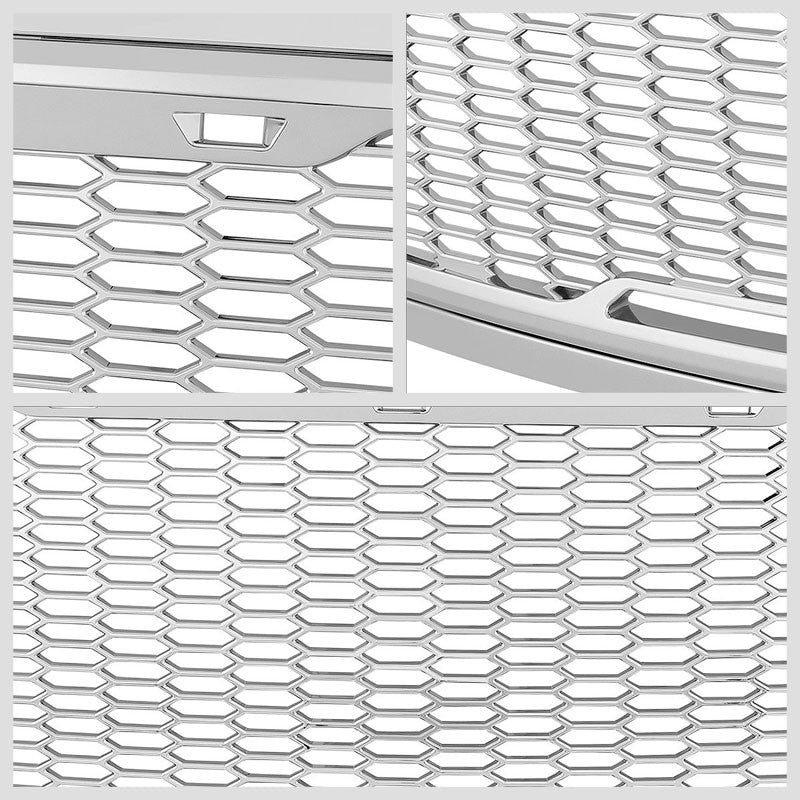 Chrome Honeycomb Mesh Front Grille+Running Light For 11-16 Ford F-250 Super Duty