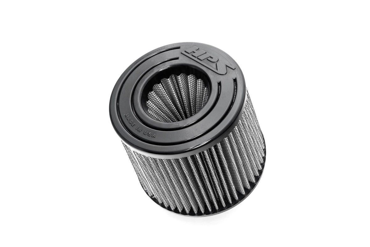 HPS-4340+9147 HPS 2.75" Round Open Top Dual Cone Air Filter+Sock Cover 6.5" L, 6" B, HPS-4340