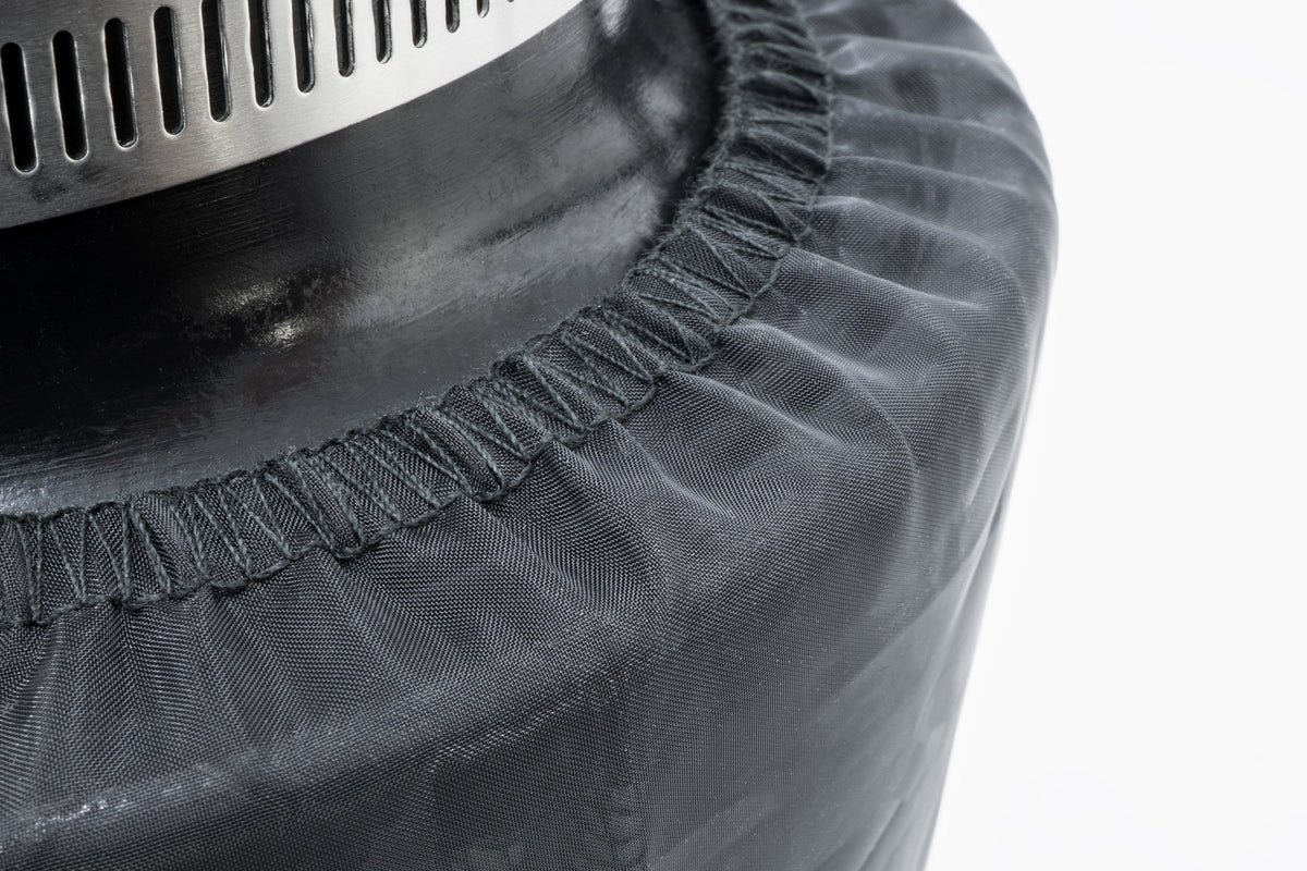 HPS-4343+9147 HPS 3.5" Round Open Top Dual Cone Air Filter+Sock Cover 6.5" L, 6" B, HPS-4343