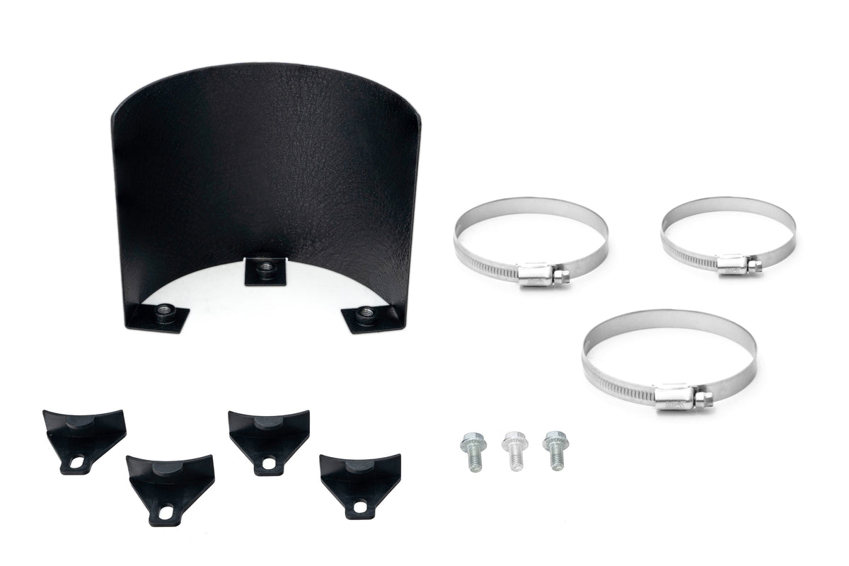 HSK-404 HPS Black Universal Fit Aluminum "Half-Open"Intake Air Filter Heat Shield Kit