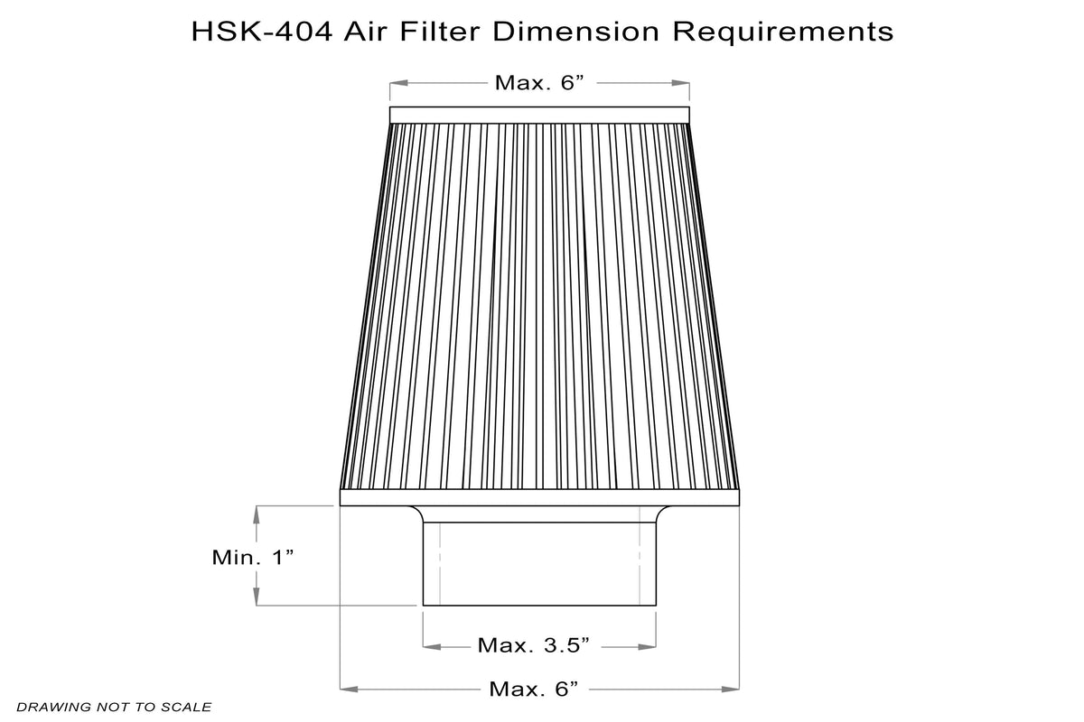 HSK-404 HPS Black Universal Fit Aluminum "Half-Open"Intake Air Filter Heat Shield Kit
