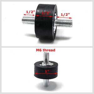 Anti Vibration Mount Isolator M6 Male/Male 1/2" Stud 1/2" Thick Rubber 1" DIA BFC-VM-M6-50-MM