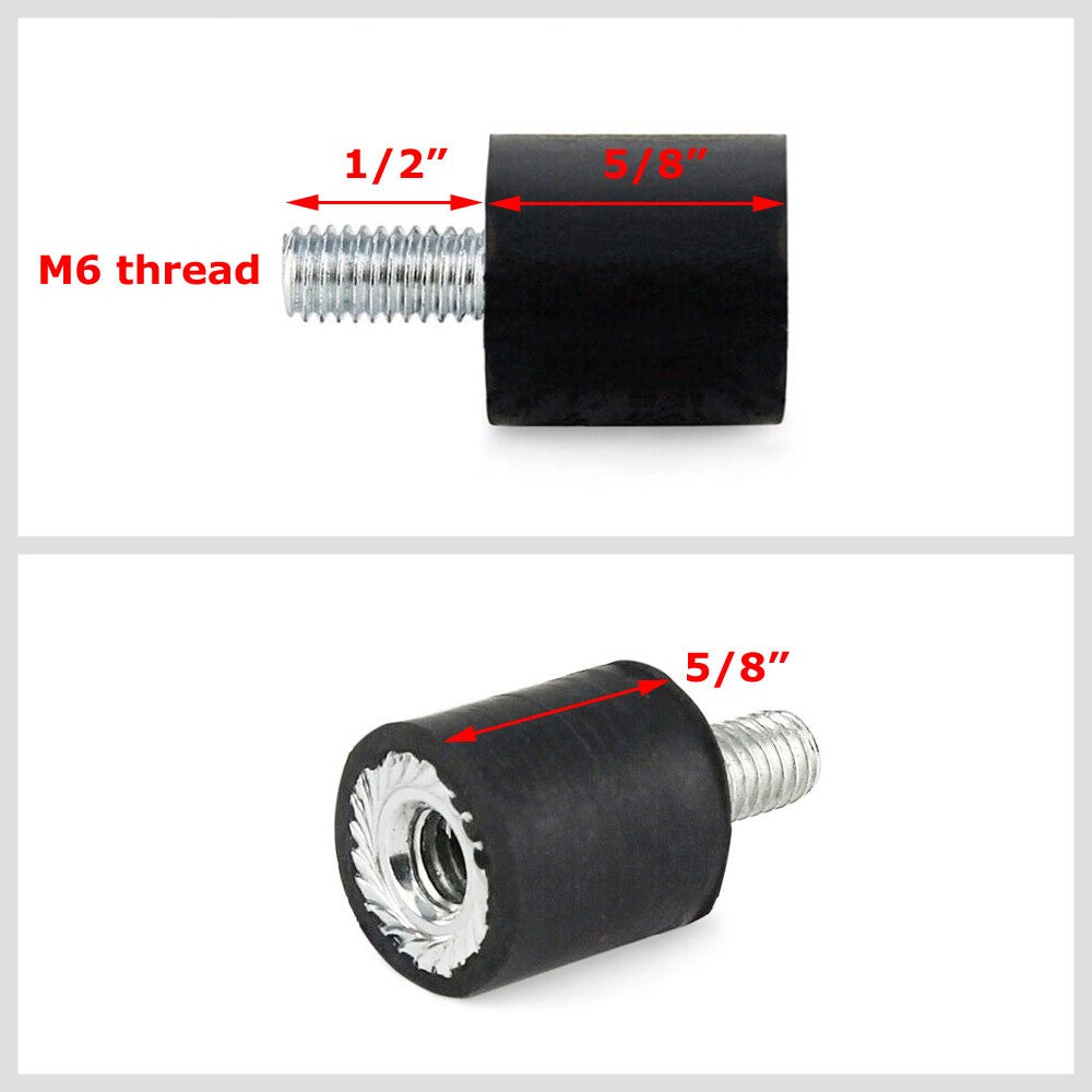 Anti Vibration Mount Isolator M6 Male/Female 5/8" Stud 5/8" Thick Rubber 5/8" DIA BFC-VM-M6-62-MF