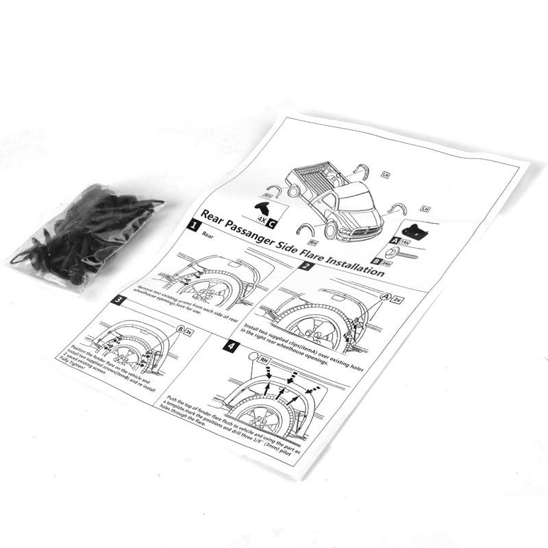 4PC Matte Black Bolt-On Wheel Fender Flares Guard Cover For 10-18 Ram 2500 3500