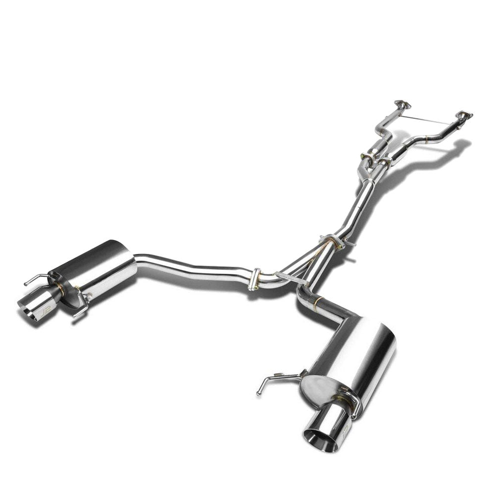 J2 J2-CBE-OS-051 4" Dual Muffler Rolled Tip Exhaust Catback System