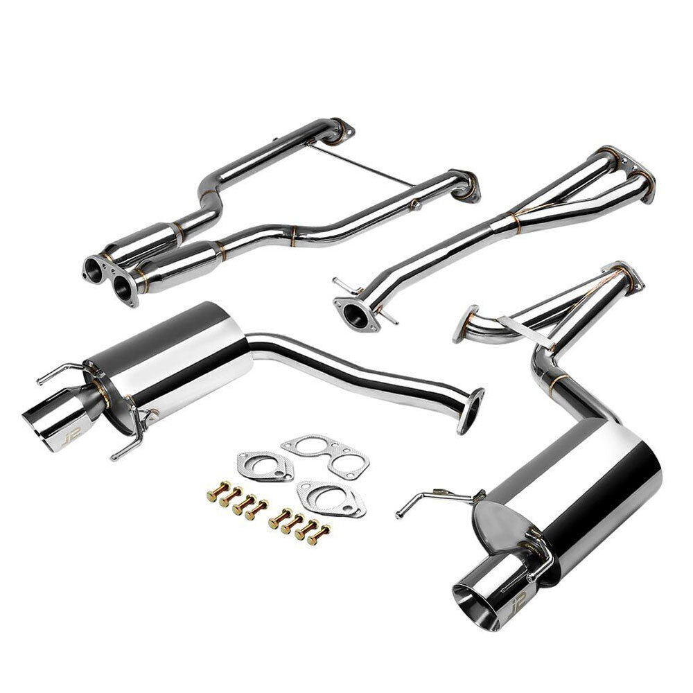 J2 J2-CBE-OS-051 4" Dual Muffler Rolled Tip Exhaust Catback System