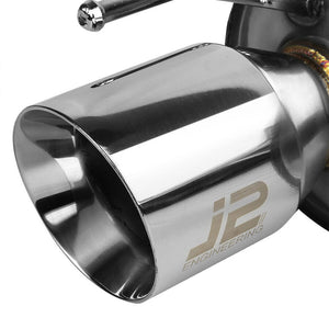 J2 J2-CBE-OS-051 4" Dual Muffler Rolled Tip Exhaust Catback System