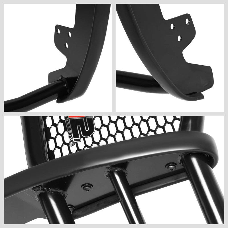 J2 Black Mild Steel Full Front Grille Guard For 07-13 Chevrolet Silverado 1500