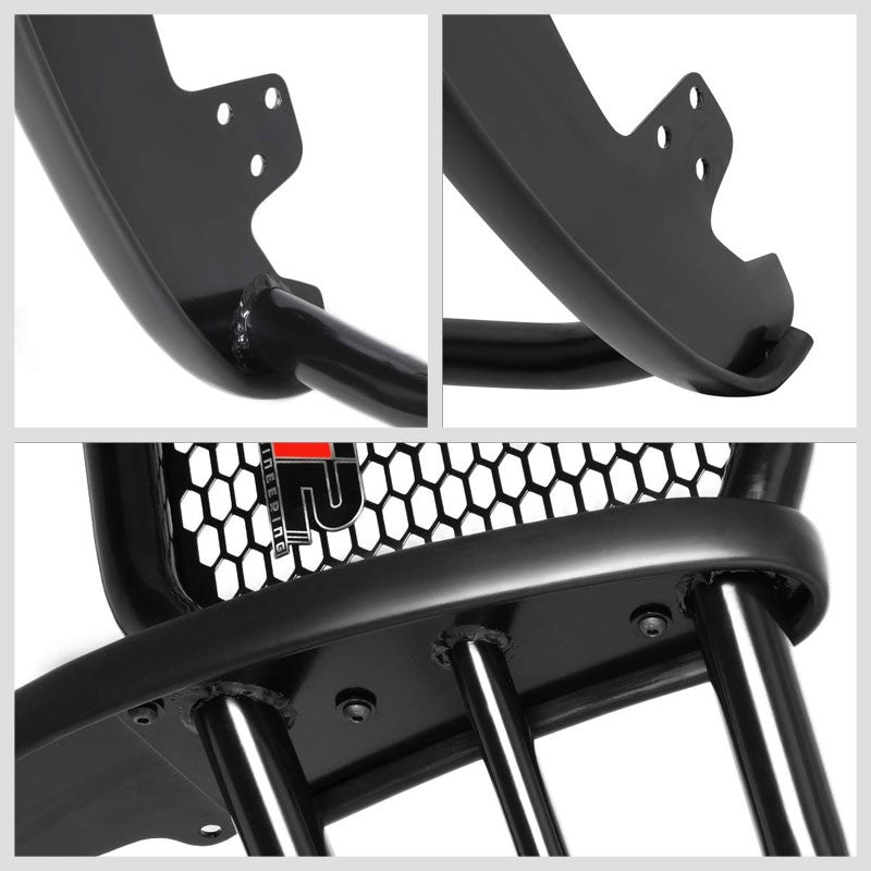 J2 Black Mild Steel Full Front Grille Guard For 07-10 Silverado 2500 HD/3500 HD