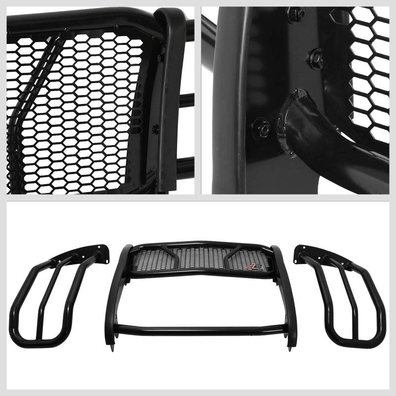 J2 Black Mild Steel Full Front Grille Guard For 11-14 Silverado 2500 HD/3500 HD