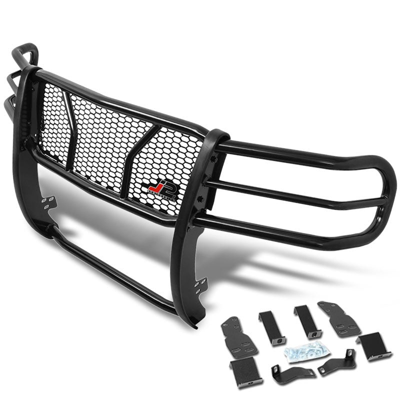 J2 Black Mild Steel Full Front Grille Guard For 07-13 GMC Sierra 1500 4.3L/5.3L