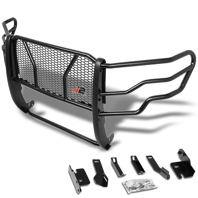 J2 Black Mild Steel Full Front Grille Guard For 09-14 Ford F-150 4.2L/5.0L/6.2L