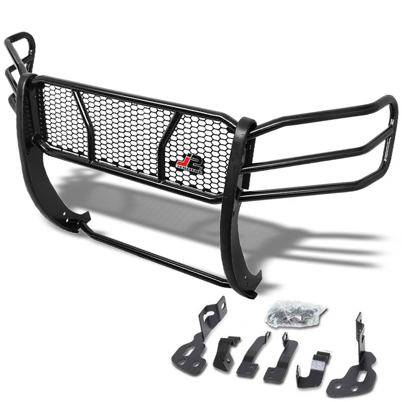J2 Black Mild Steel Frame Full Front Grille Guard For 04-15 Nissan Titan 5.6L