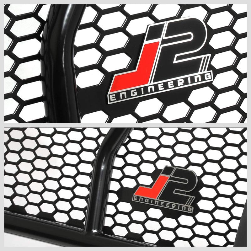 J2 Black Mild Steel Frame Full Front Grille Guard For 04-15 Nissan Titan 5.6L
