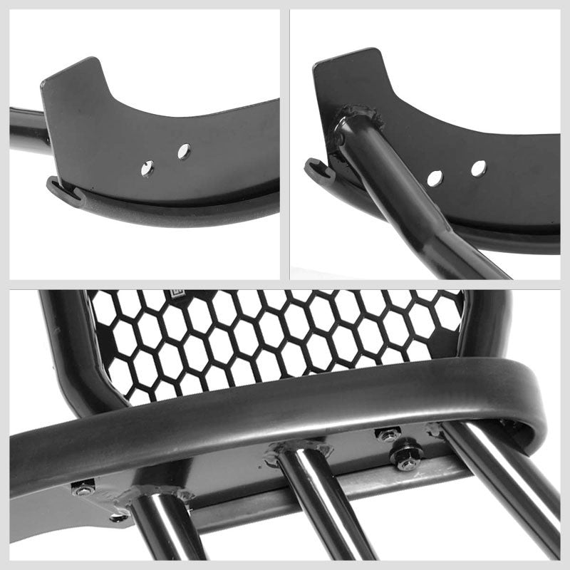 J2 Black Mild Steel Frame Full Front Grille Guard For 04-15 Nissan Titan 5.6L