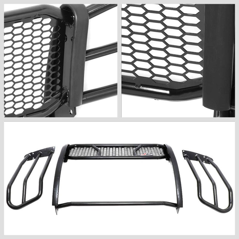 J2 Black Mild Steel Frame Full Front Grille Guard For 04-15 Nissan Titan 5.6L