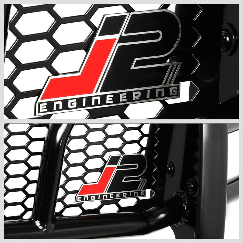 J2 Black Mild Steel Full Front Grille Guard For 07-14 Toyota FJ Cruiser 4.0L V6