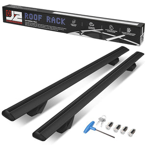 J2 32"-49" Adjustable Black Universal Top Roof Rack Cross Bar Raise Rail J2-RR-120-BK