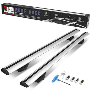 J2 32"-49" Adjustable Silver Universal Top Roof Rack Cross Bar Raise Rail J2-RR-120-WH