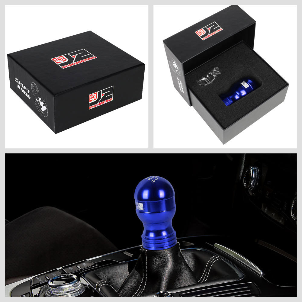 J2-SK-001-BL J2 Blue (Teardrop Shape) For 6-Speed Manual Shift Knob (M8/M10/M12 Adapter)