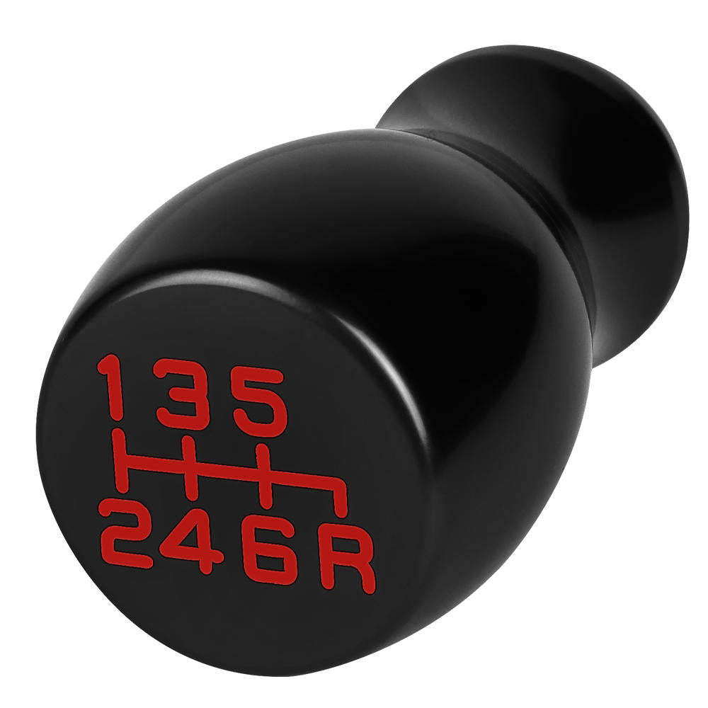 J2-SK-002-BK J2 Black (Flat Top Teardrop) For 6-Speed Manual Shift Knob (M8/M10/M12 Adapter)