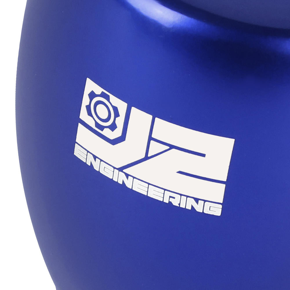 J2-SK-002-BL J2 Blue (Flat Top Teardrop) For 6-Speed Manual Shift Knob (M8/M10/M12 Adapter)