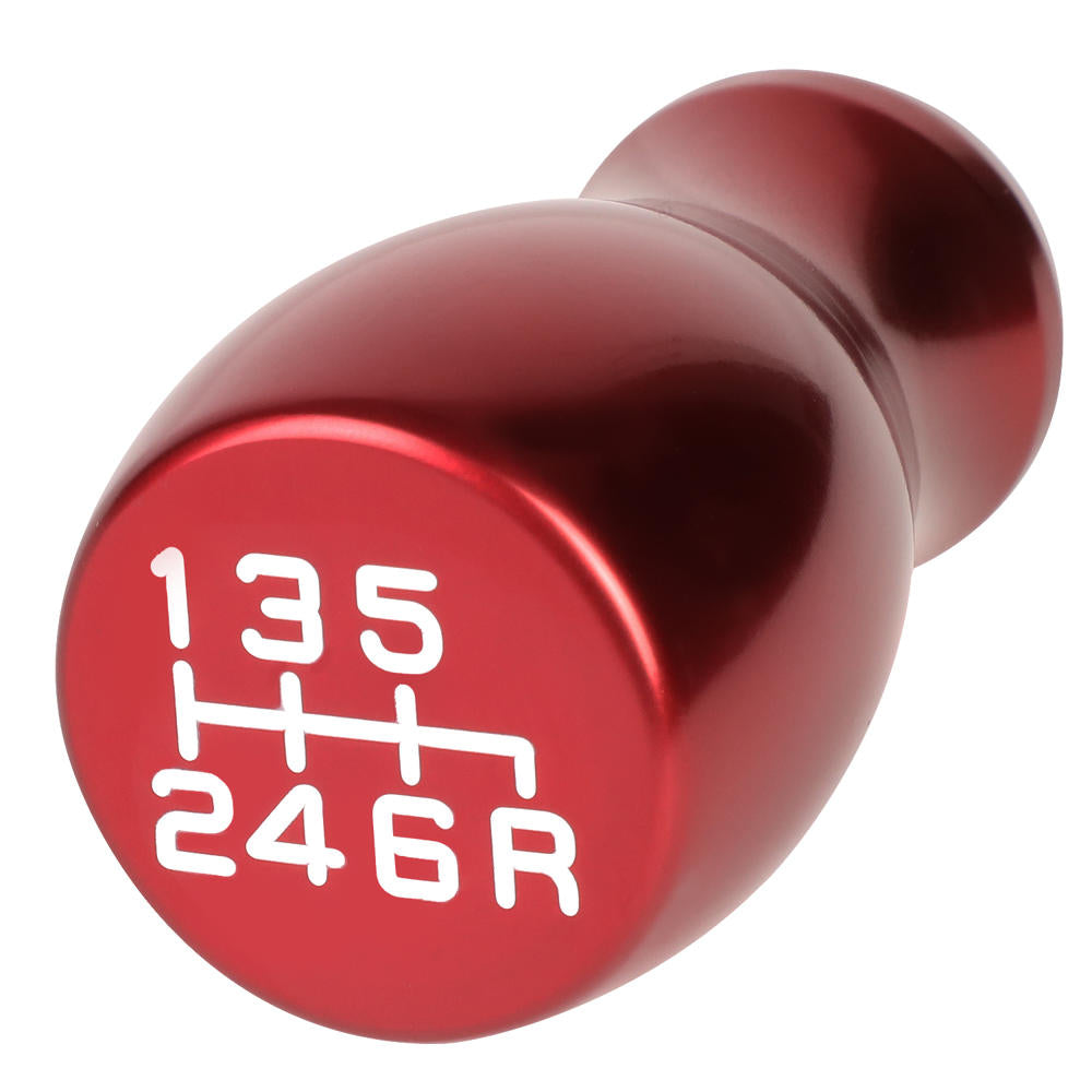 J2-SK-002-RD J2 Red (Flat Top Teardrop) For 6-Speed Manual Shift Knob (M8/M10/M12 Adapter)