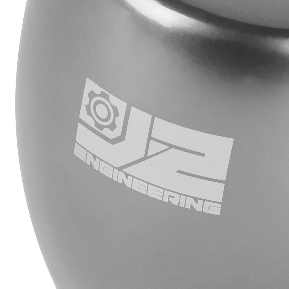 J2-SK-002-SL J2 Silver (Flat Top Teardrop) For 6-Speed Manual Shift Knob (M8/M10/M12 Adapter)