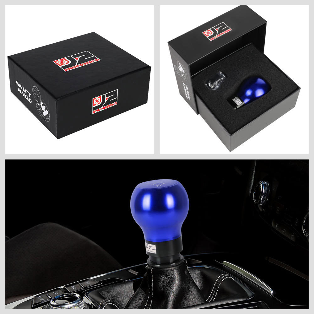J2-SK-003-BL J2 Blue (Teardrop Shape Design) For 6-Speed MT Shift Knob (M8/M10/M12 Adapter)