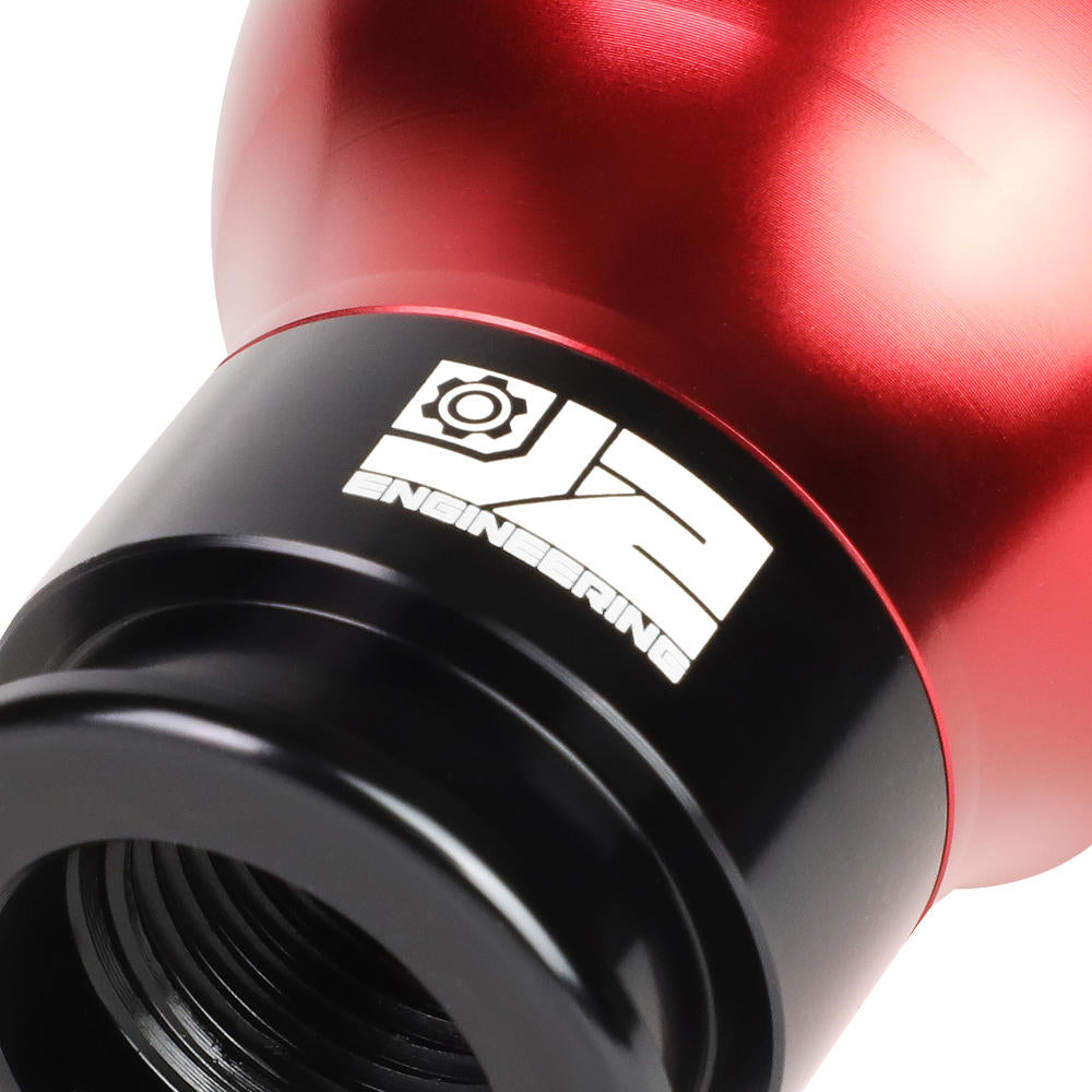 J2-SK-003-RD J2 Red (Teardrop Shape Design) For 6-Speed MT Shift Knob (M8/M10/M12 Adapter)