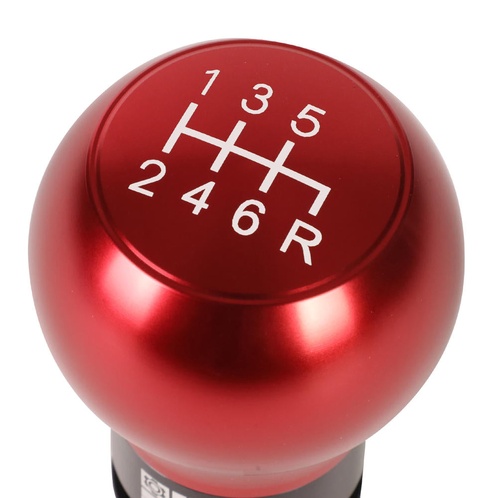 J2-SK-003-RD J2 Red (Teardrop Shape Design) For 6-Speed MT Shift Knob (M8/M10/M12 Adapter)