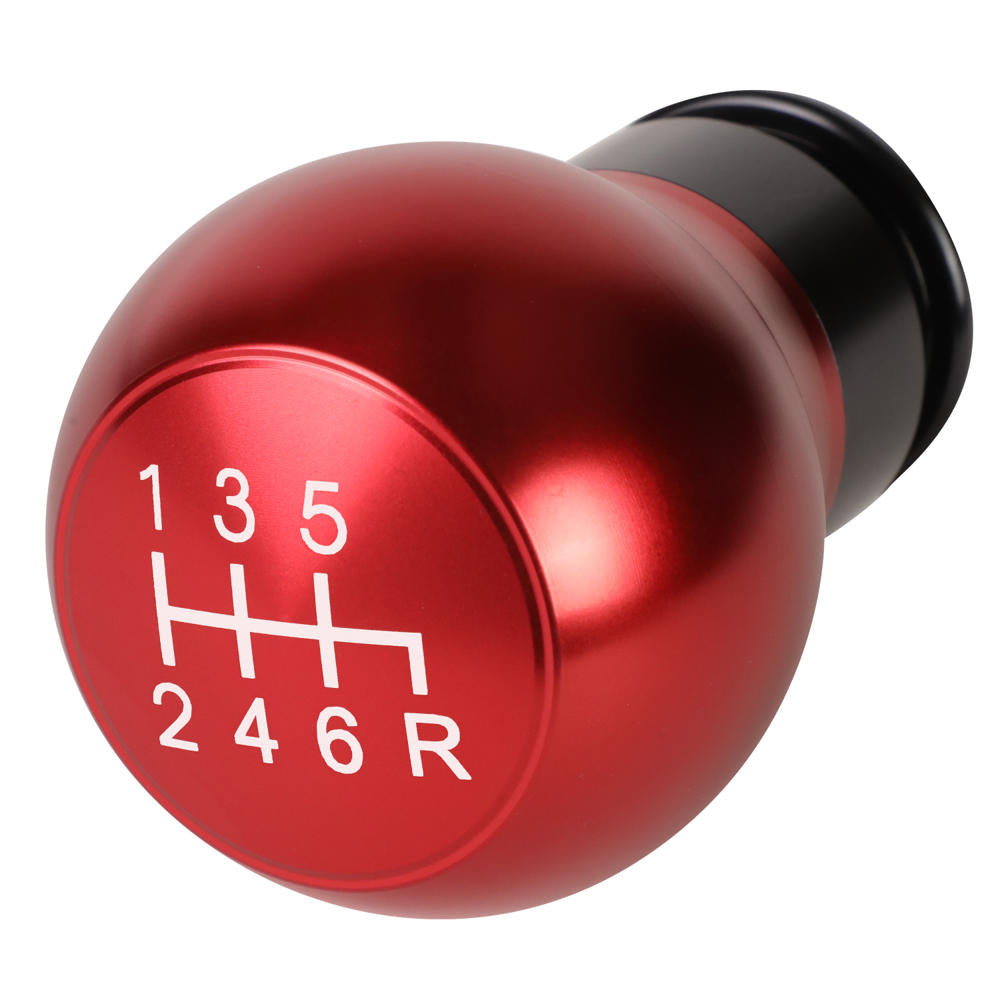 J2-SK-003-RD J2 Red (Teardrop Shape Design) For 6-Speed MT Shift Knob (M8/M10/M12 Adapter)