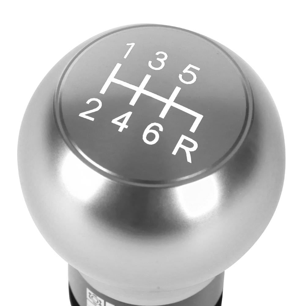J2-SK-003-SL J2 Silver (Teardrop Shape Design) For 6-Speed MT Shift Knob (M8/M10/M12 Adapter)