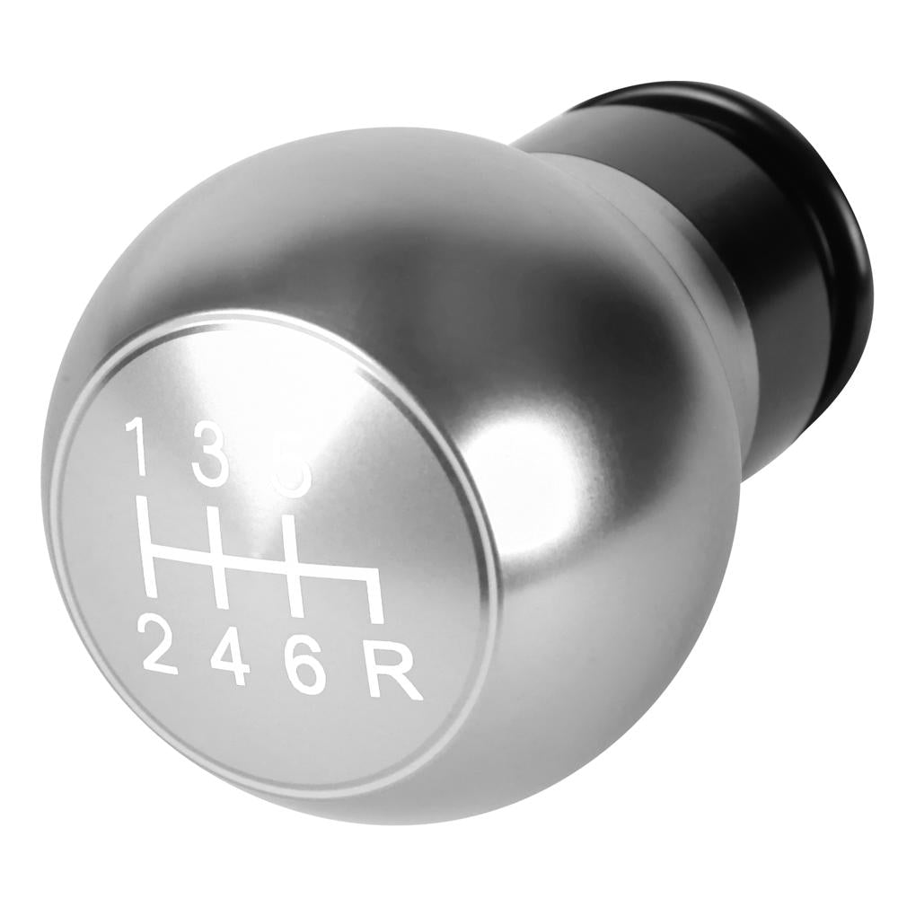 J2-SK-003-SL J2 Silver (Teardrop Shape Design) For 6-Speed MT Shift Knob (M8/M10/M12 Adapter)