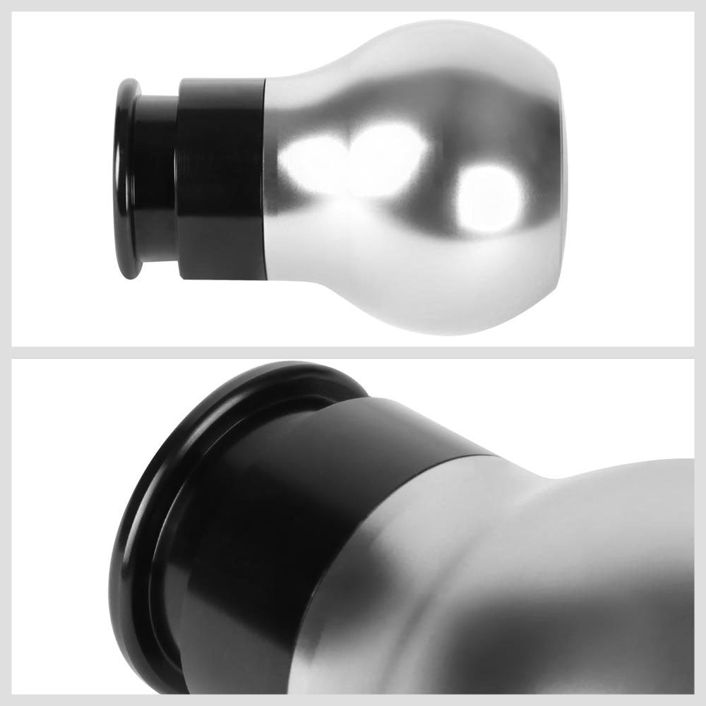 J2-SK-003-SL J2 Silver (Teardrop Shape Design) For 6-Speed MT Shift Knob (M8/M10/M12 Adapter)
