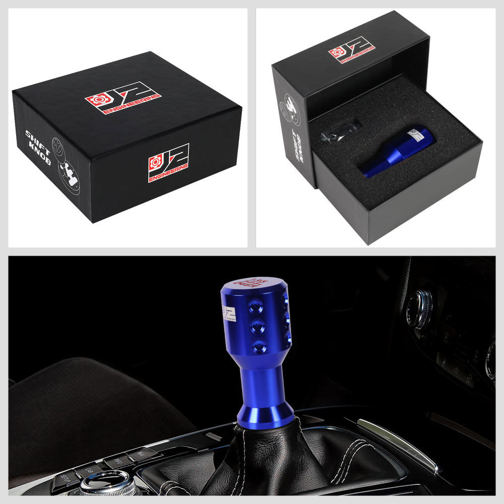 J2-SK-004-BL J2 Blue (Goblet Style) For 6-Speed Manual Shift Knob (M8/M10/M12 Adapter)