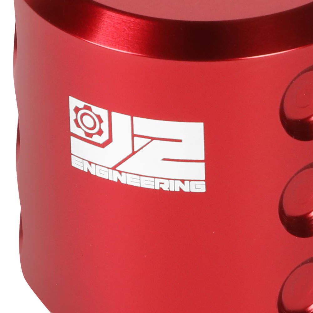 J2-SK-004-RD J2 Red (Goblet Style) For 6-Speed Manual Shift Knob (M8/M10/M12 Adapter)