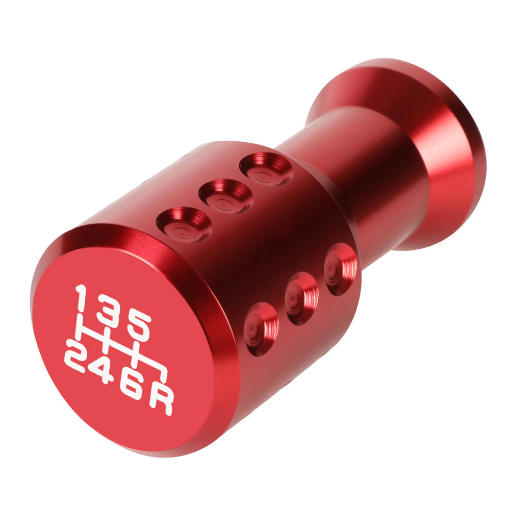 J2-SK-004-RD J2 Red (Goblet Style) For 6-Speed Manual Shift Knob (M8/M10/M12 Adapter)