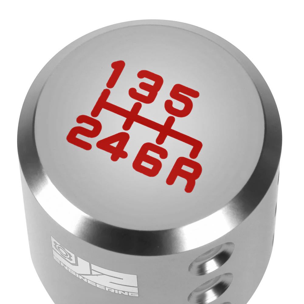 J2-SK-004-SL J2 Silver (Goblet Style) For 6-Speed Manual Shift Knob (M8/M10/M12 Adapter)
