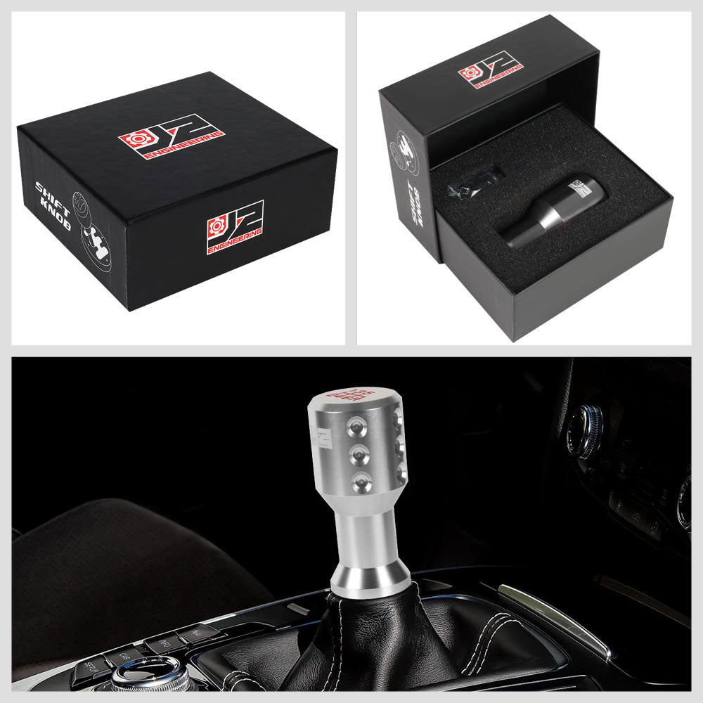 J2-SK-004-SL J2 Silver (Goblet Style) For 6-Speed Manual Shift Knob (M8/M10/M12 Adapter)