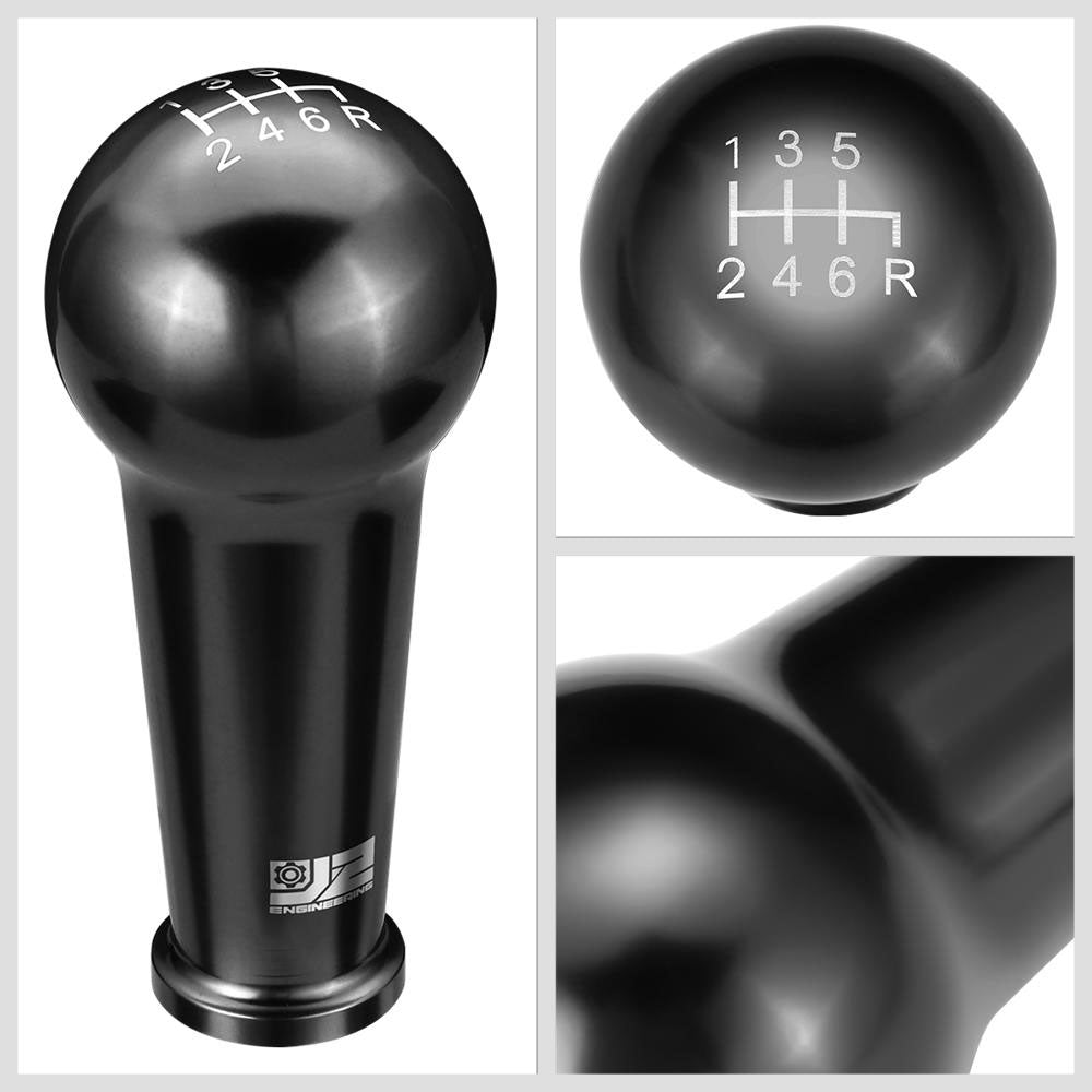 J2-SK-005-BK J2 Black (Ball Teardrop Style) For 6-Speed MT Shift Knob (M8/M10/M12 Adapter)
