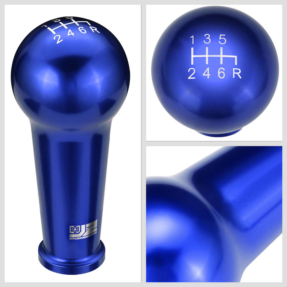J2-SK-005-BL J2 Blue (Ball Teardrop Style) For 6-Speed Manual Shift Knob (M8/M10/M12 Adapter)