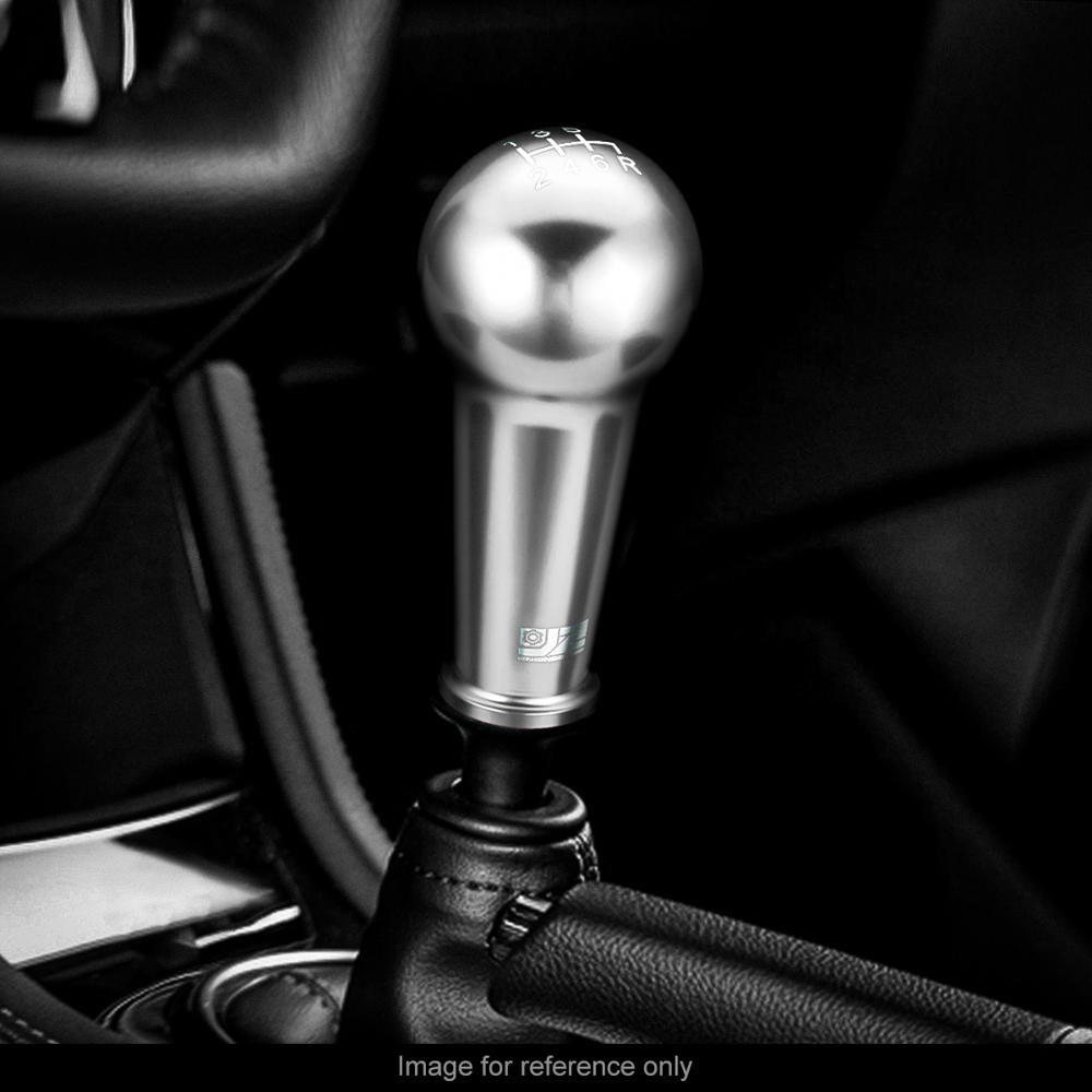 J2-SK-005-SL J2 Silver (Ball Teardrop Style) For 6-Speed MT Shift Knob (M8/M10/M12 Adapter)