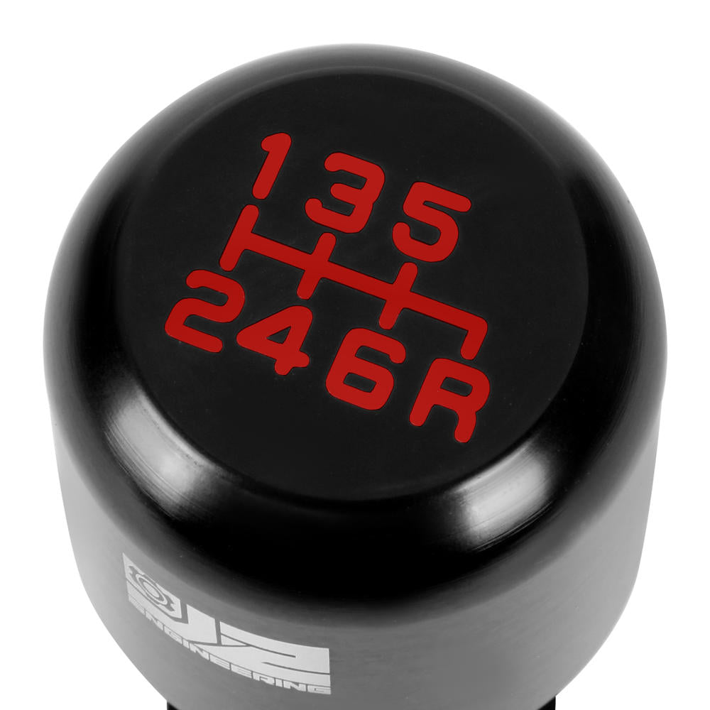 J2-SK-006-BK J2 Black (Cylindrical Wine Cup) For 6-Speed MT Shift Knob (M8/M10/M12 Adapter)