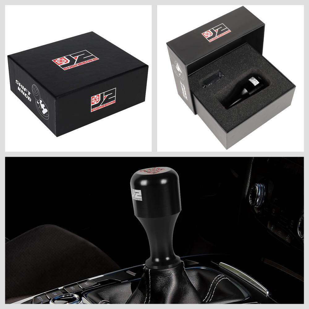 J2-SK-006-BK J2 Black (Cylindrical Wine Cup) For 6-Speed MT Shift Knob (M8/M10/M12 Adapter)
