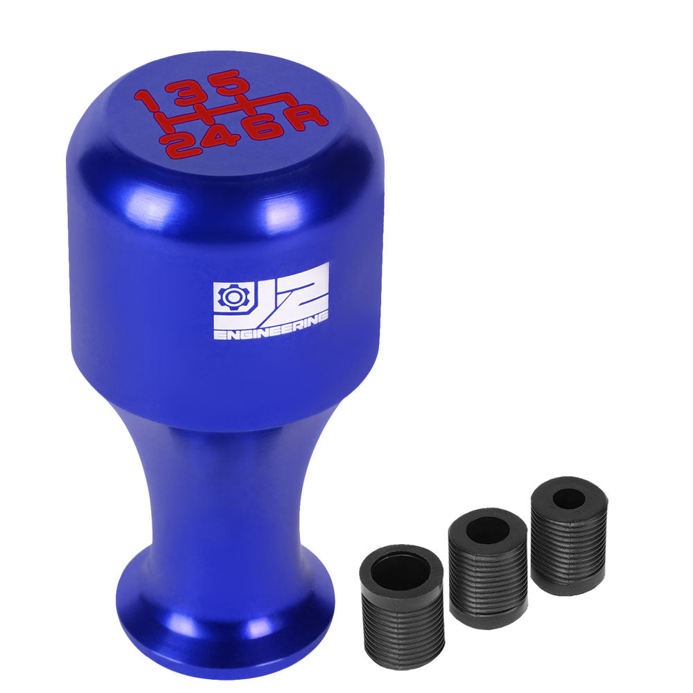J2-SK-006-BL J2 Blue (Cylindrical Wine Cup) For 6-Speed MT Shift Knob (M8/M10/M12 Adapter)