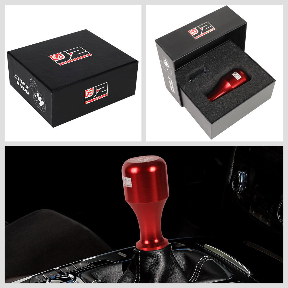 J2-SK-006-RD J2 Red (Cylindrical Wine Cup) For 6-Speed MT Shift Knob (M8/M10/M12 Adapter)