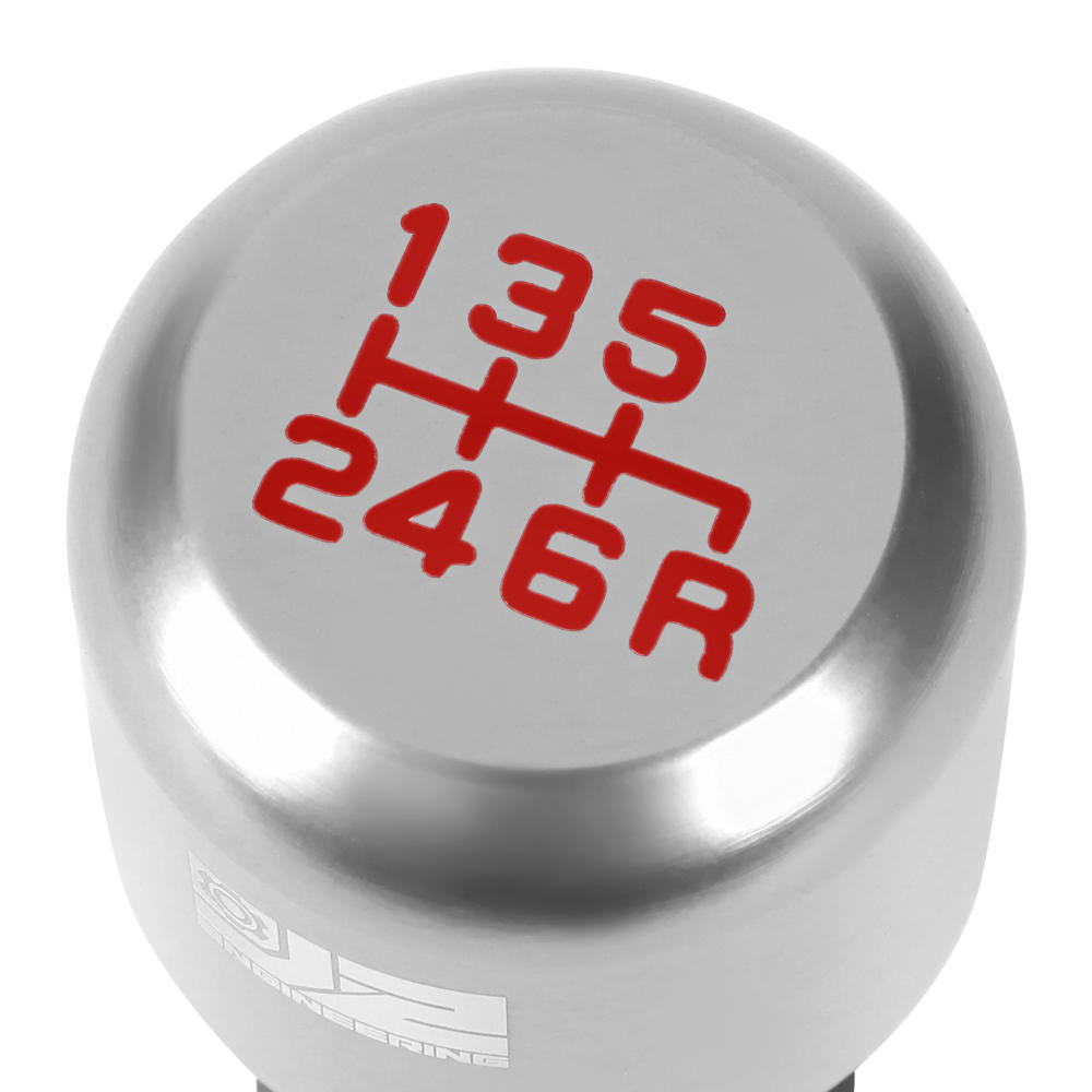 J2-SK-006-SL J2 Silver (Cylindrical Wine Cup) For 6-Speed MT Shift Knob (M8/M10/M12 Adapter)